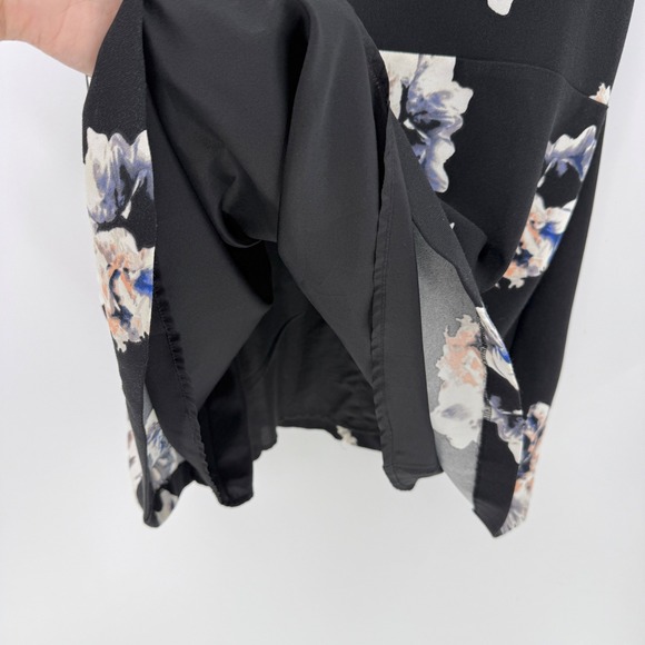 Vince Camuto Women's Black Floral Fit & Flare Dress Sz 10 Feminine Event Preppy - Picture 7 of 12